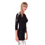 Damen Tunika Oberteil Shirt T-shirt Sweatshirt 3/4 Ärmel Pailetten Glitzer Strass Spitze;
