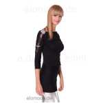 Damen Tunika Oberteil Shirt T-shirt Sweatshirt 3/4 Ärmel Pailetten Glitzer Strass Spitze;