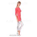 Damen Tunika Oberteil Shirt T-shirt Sweatshirt 3/4 Ärmel Pailetten Glitzer Strass Spitze;