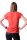 Damen T-shirt Motiv mit Netz; Koralle XS/S 34/36