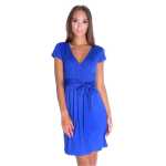 Kleid mit Kordel Schleife Wickelkleid Kurzarm; S M L XL 2XL 3XL
