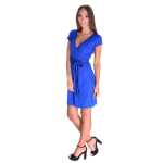Kleid mit Kordel Schleife Wickelkleid Kurzarm; S M L XL 2XL 3XL