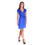 Kleid mit Kordel Schleife Wickelkleid Kurzarm; S M L XL 2XL 3XL