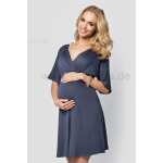 Mini-Kleid Shirt Top V-Ausschnitt;