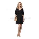Mini-Kleid Shirt Top V-Ausschnitt;