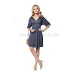 Mini-Kleid Shirt Top V-Ausschnitt;