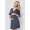 Mini-Kleid Shirt Top V-Ausschnitt;