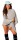 Damen Poncho Strick Umhang; S/M; Grau