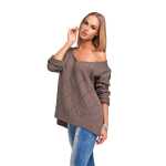 Damen Pullover Strickpullover Pulli V-Ausschnitt; S/M;