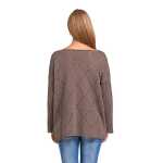 Damen Pullover Strickpullover Pulli V-Ausschnitt; S/M;