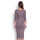Damen Langarm Kleid Dress mit Schlitz vorne ; Cappuccino M/L 38/40