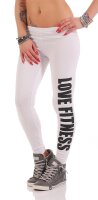 Damen Leggings LOVE FITNESS Baumwolle;