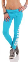 Damen Leggings LOVE FITNESS Baumwolle;