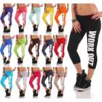 Damen Leggings LOVE FITNESS Baumwolle;