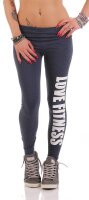 Damen Leggings LOVE FITNESS Baumwolle;