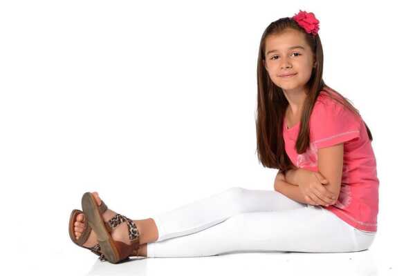 Mädchen Kinder Leggings in 23 Farben Baumwolle; Weiß 146