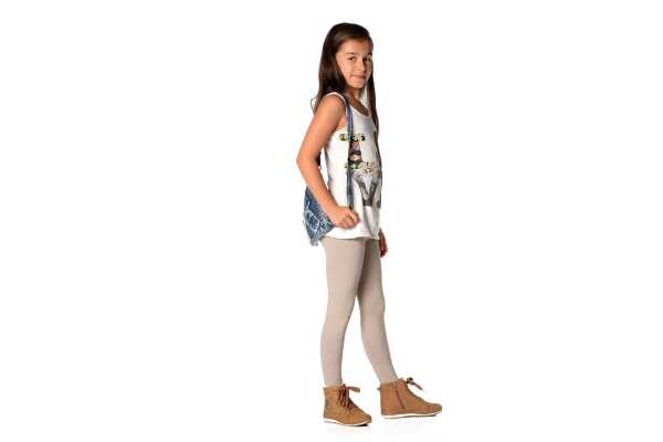 Mädchen Kinder Leggings in 23 Farben Baumwolle; Beige 98