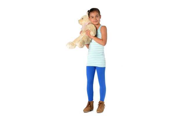 Mädchen Kinder Leggings in 23 Farben Baumwolle; Blau 146