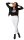 Damen Leggings Hoher Bund Winter Baumwolle; Weiß S/36