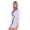 Damen Minikleid Wickelkleid V-Ausschnitt; Grau Meliert/L/XL 40/42