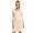 Klassisches Minikleid 3/4 Arm Tunika Top; Beige XL/42