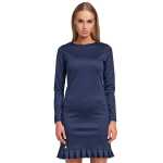 Damen Elegantes Mini-Kleid Tunika mit Rüschen;