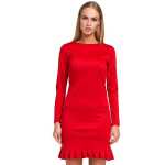 Damen Elegantes Mini-Kleid Tunika mit Rüschen;
