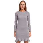 Damen Elegantes Mini-Kleid Tunika mit Rüschen;