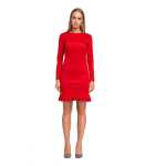 Damen Elegantes Mini-Kleid Tunika mit Rüschen;