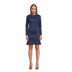 Damen Elegantes Mini-Kleid Tunika mit Rüschen;