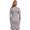 Damen Elegantes Mini-Kleid Tunika mit Rüschen; Grau Meliert/L/40