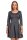 Damen Kleid Klassisches Minikleid Glockenform; Grafit/L/40