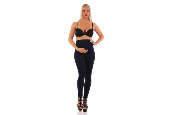 Umstandsleggings Leggings mit Taschen Baumwolle; Dunkelblau L/40