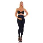 Umstandsleggings Leggings mit Taschen Baumwolle;...