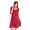 Damen Kleid mit U-Ausschnitt Top; Bordo/XL/2XL 42/44