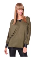 Damen Sweatshirt Shirt Pullover Pulli Oversized Langarm...