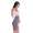 Damen Kleid Minikleid Langarm zweifarbig ; Beige-Cappuccino L/XL 40/42