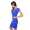 Damen Kleid Dress Wasserfall-Ausschnitt mit Raffungen;