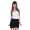 Damen Minirock Asymmetrischer Skirt Rock; Schwarz XS/S 34/36