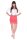 Damen Minirock Asymmetrischer Skirt Rock; Koralle S/M 36/38