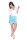 Damen Minirock Asymmetrischer Skirt Rock; Mintgrün M/L 38/40