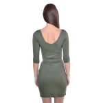 Damen Kleid Dress Minikleid Kurz Mini 3/4 Ärmel ;