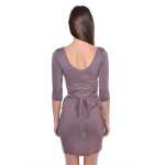 Damen Kleid Dress Minikleid Kurz Mini 3/4 Ärmel ;