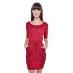 Damen Kleid Dress Minikleid Kurz Mini 3/4 Ärmel ;
