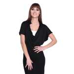 Damen Kleid Dress Maxikleid Lang : Schwarz S/M 36/38