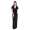 Damen Kleid Dress Maxikleid Lang : Schwarz S/M 36/38