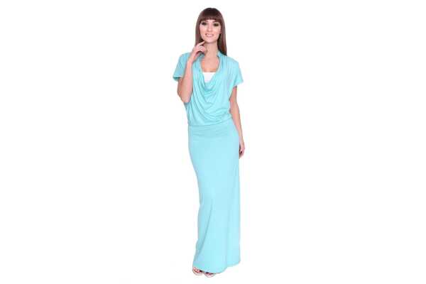 Damen Kleid Dress Maxikleid Lang : Mintgrün  XS/S 34/36