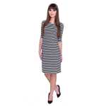 Kleid 3/4 Arm gestreift Mini-Kleid