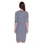 Kleid 3/4 Arm gestreift Mini-Kleid