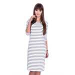 Kleid 3/4 Arm gestreift Mini-Kleid